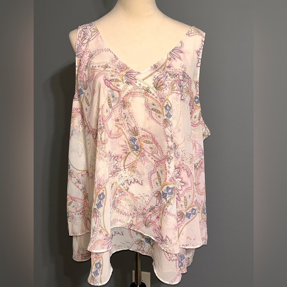 LANE BRYANT Swing Double-Layer Chiffon Tunic lot of 4 size 24 - Picture 5 of 6